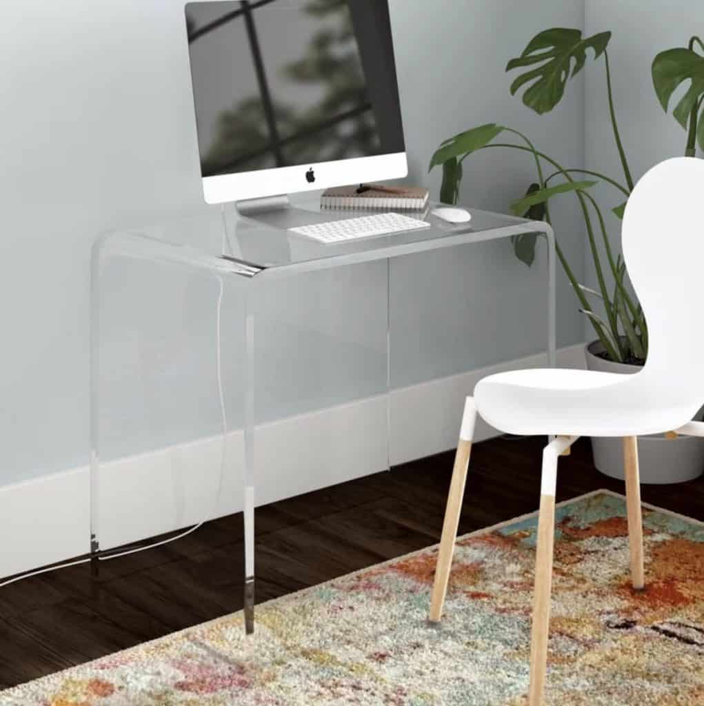Modern Acrylic Office Desk for Large Space