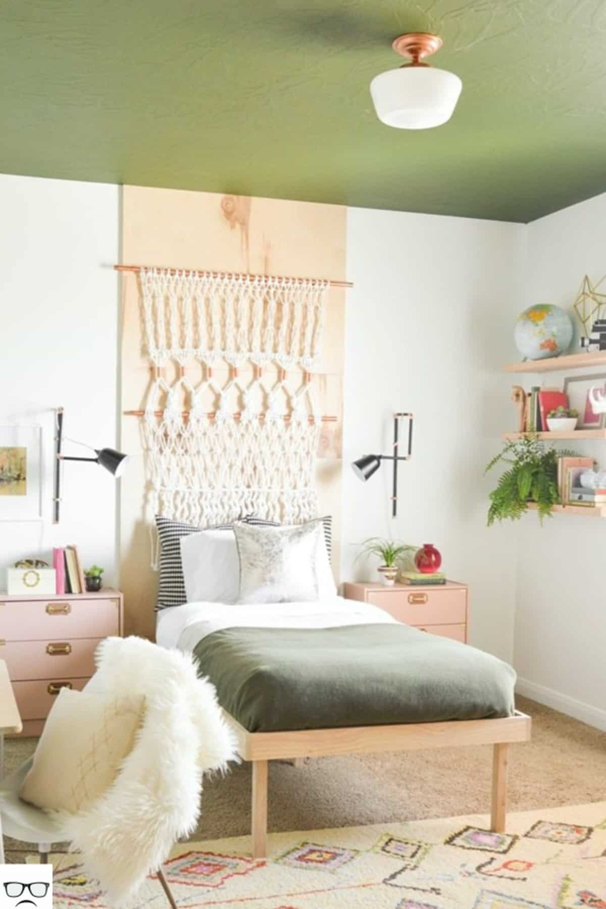 Simple, Square Platform Bed with Legs