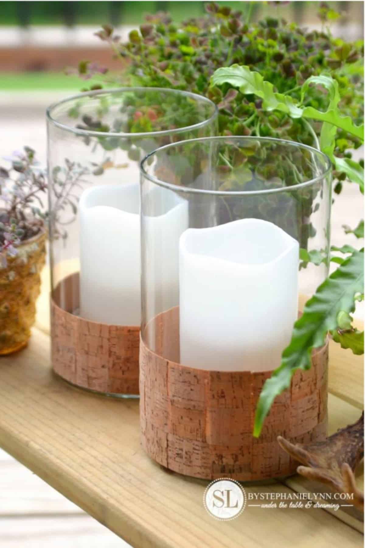 The DIY Glass Hurricane Candle Holder