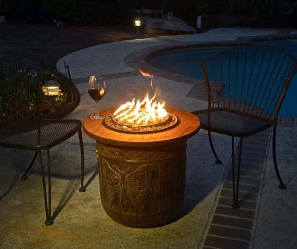 A Wood Burning Fire Pit