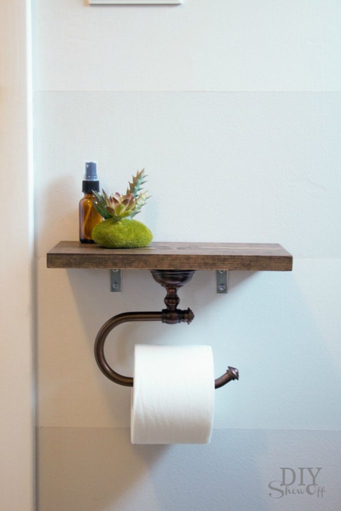 Floating Shelf Toilet Paper Holder