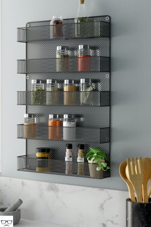 Metal Spice Rack with Shelves