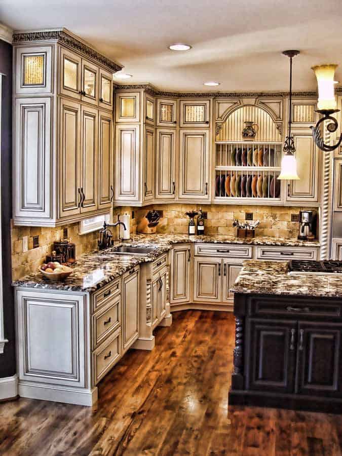 17 Rustic Kitchen Cabinets For Modern, Grey Distressed Wood Kitchen Cabinets