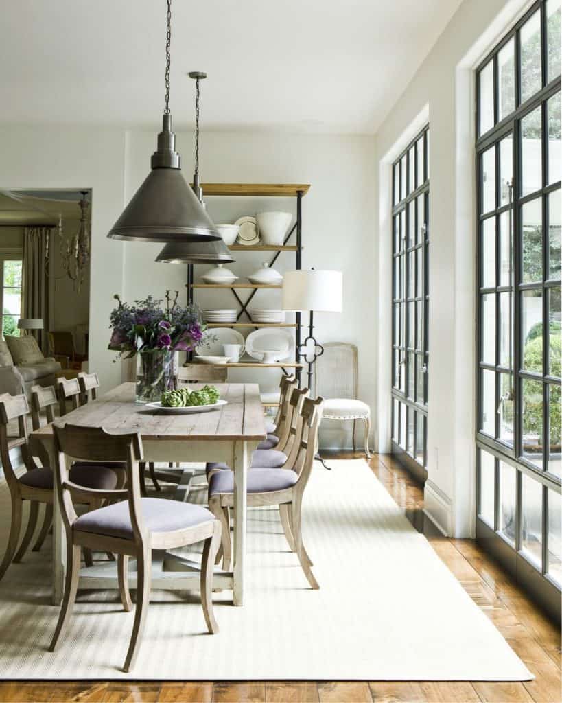 French Window “Walls” for Dining Room (by. deringhall.com)