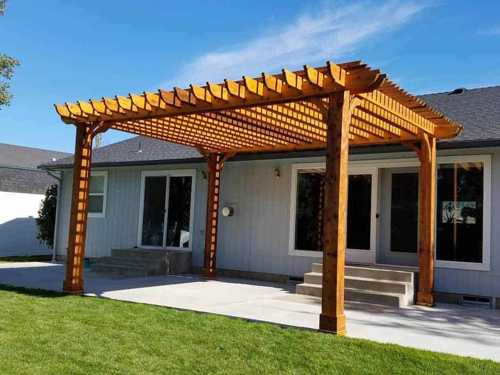 solid wood patio cover