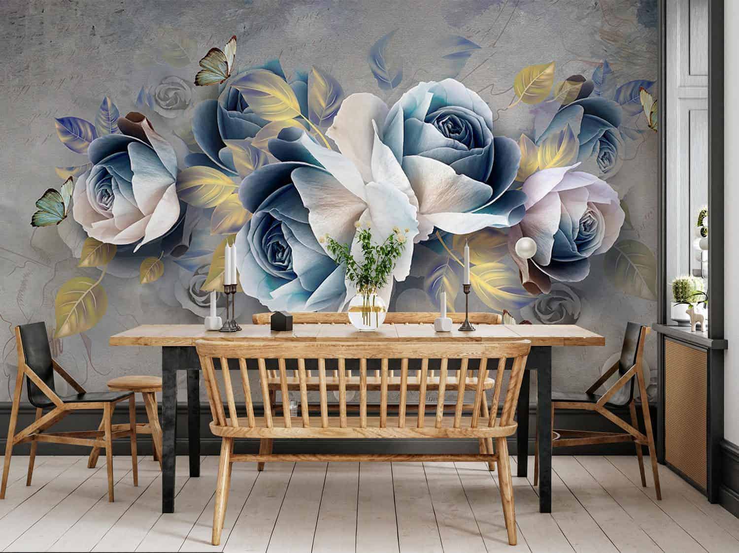 10 beautiful wallpaper mural ideas to elevate your dining area