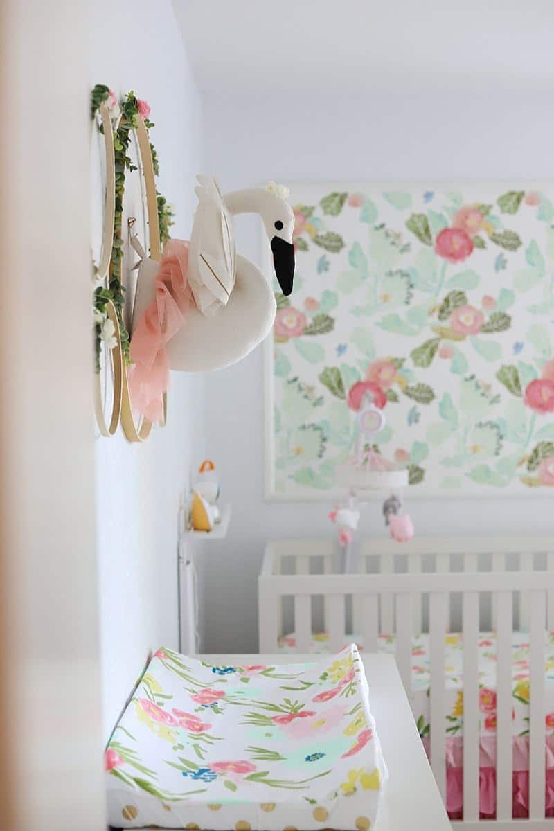 Colorful Floral Baby Girl Room 