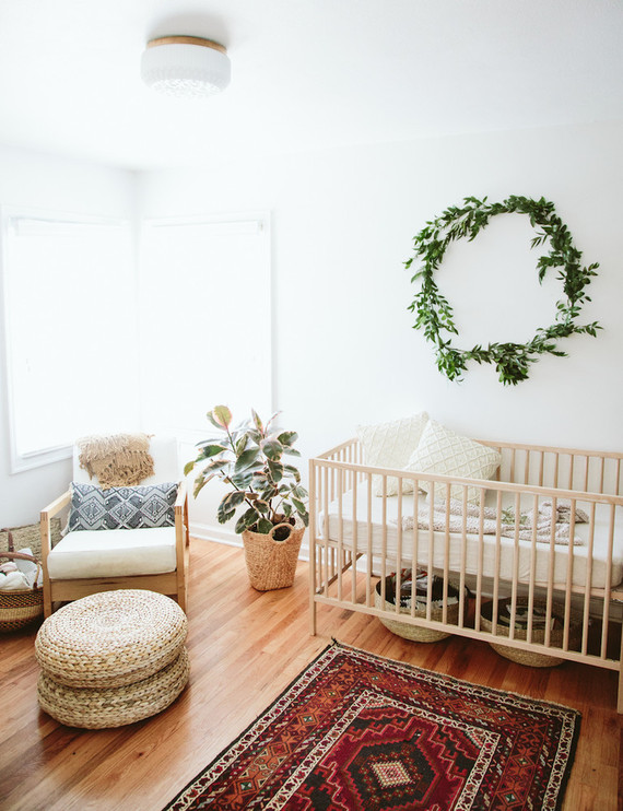 Natural Bohemian Baby Girl Room