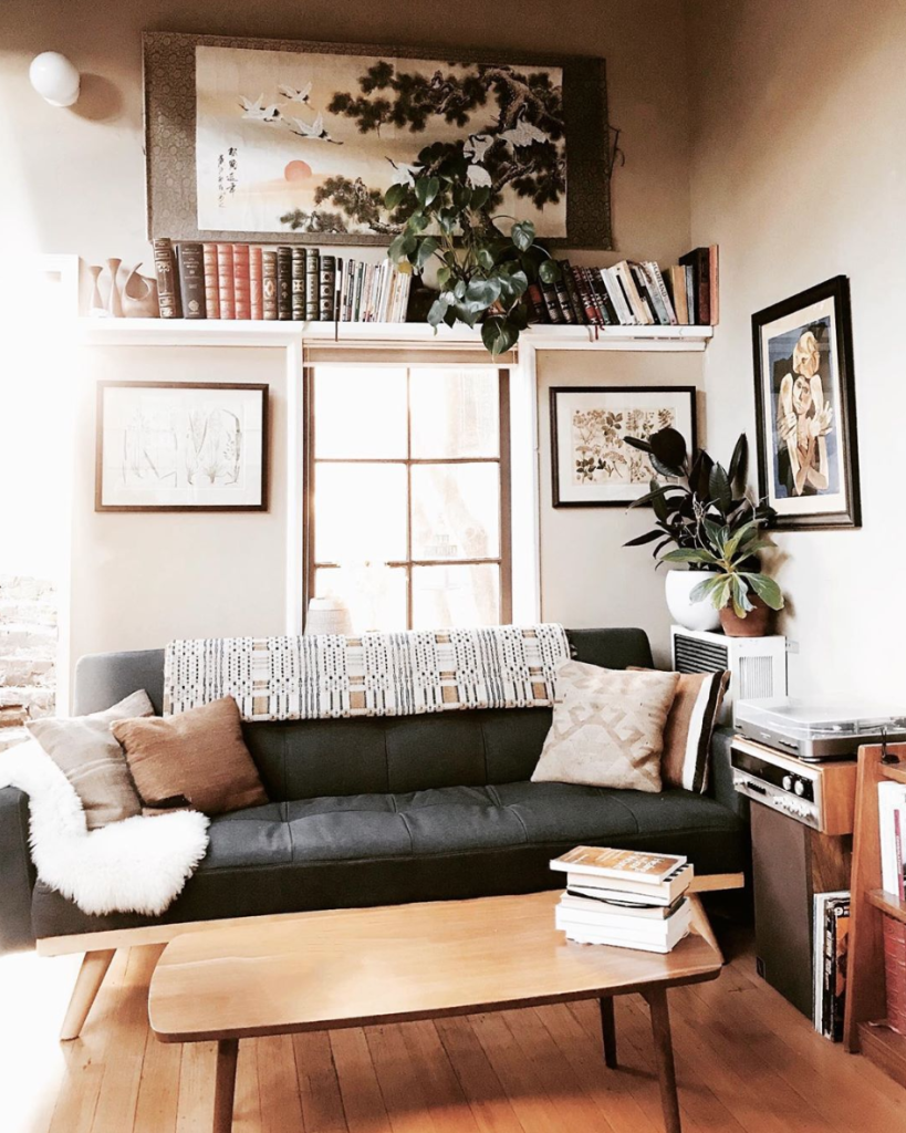 20 Stylish Floating Shelf Above Couch Ideas