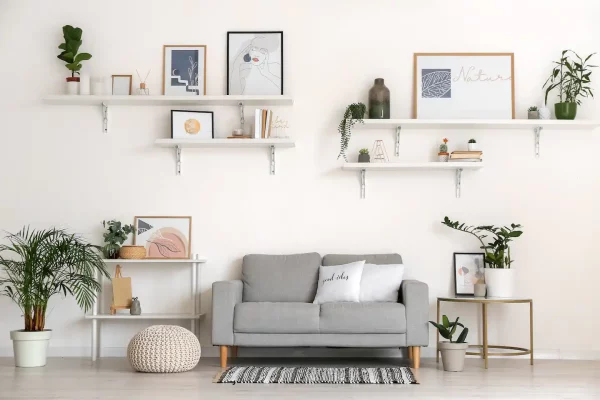 Floating Shelf Above Couch Ideas