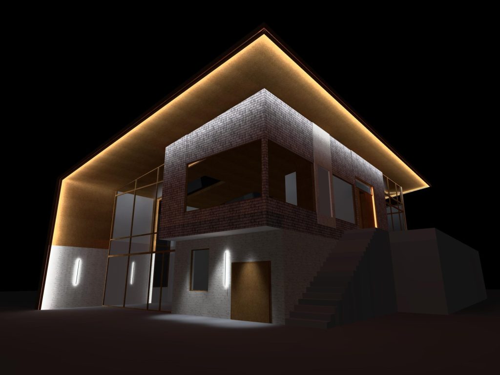 home creative lighting facade