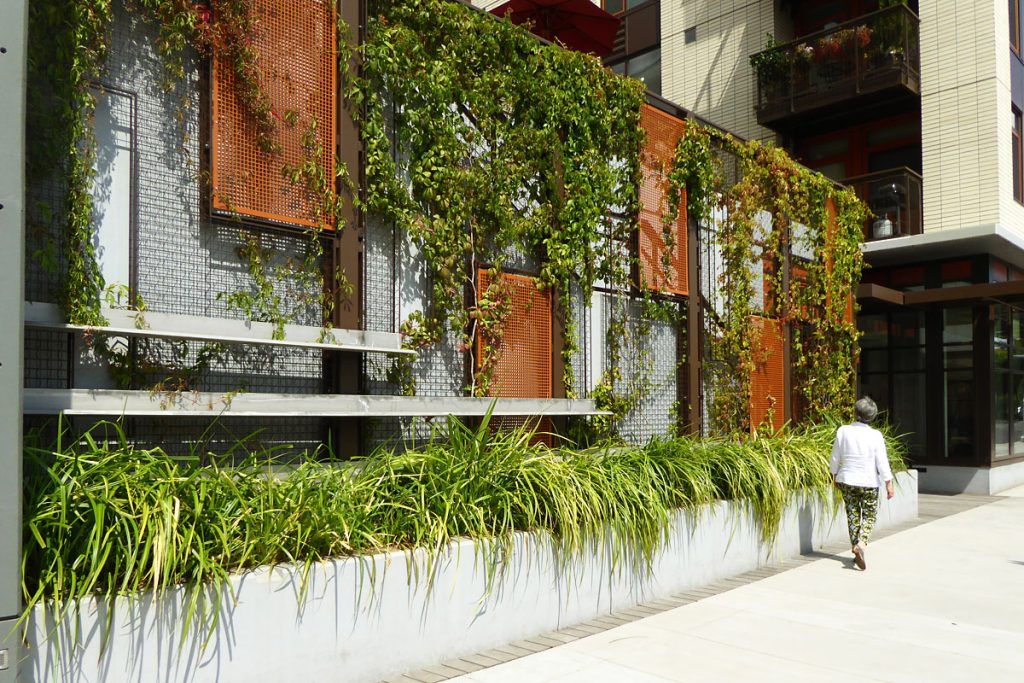 home green wall facade