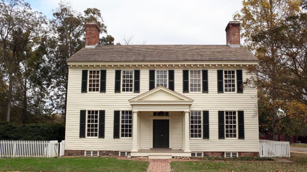 Colonial homes are known for their symmetrical architecture