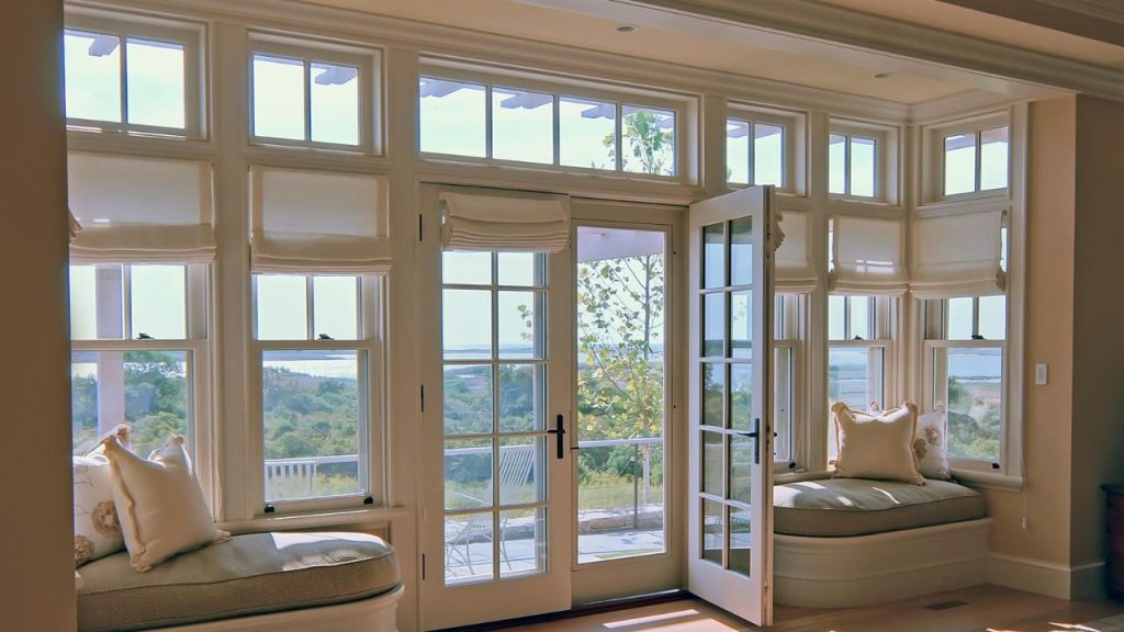 Transom windows are smaller windows placed above a door or another window