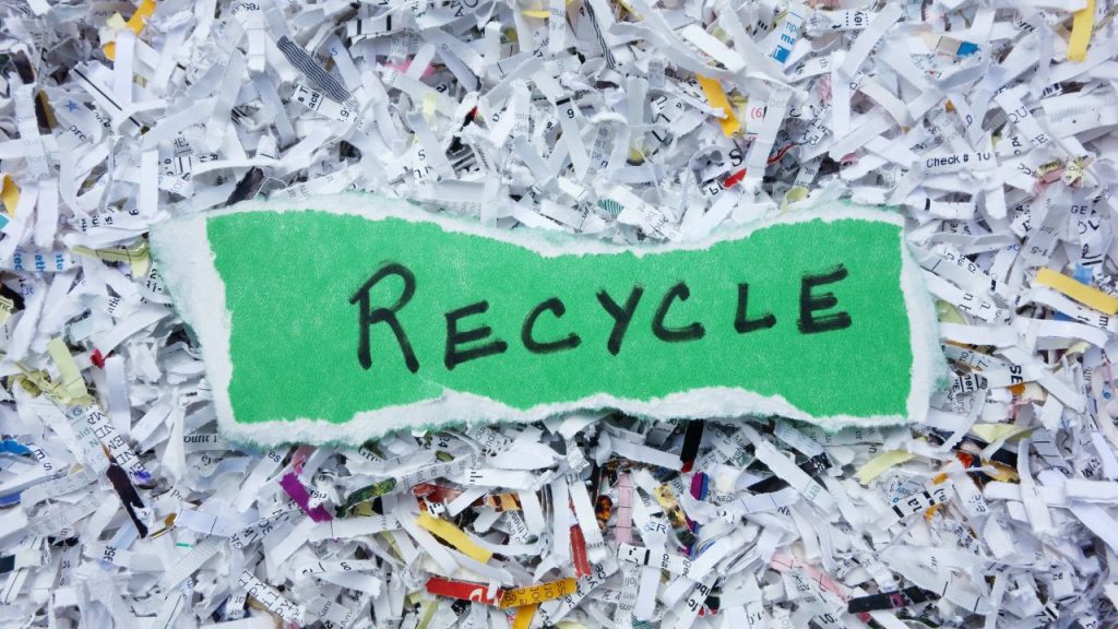 recycling paper can save up to 95% of water 