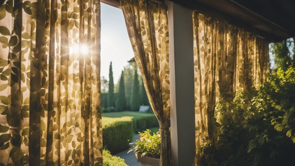 Installing outdoor curtains