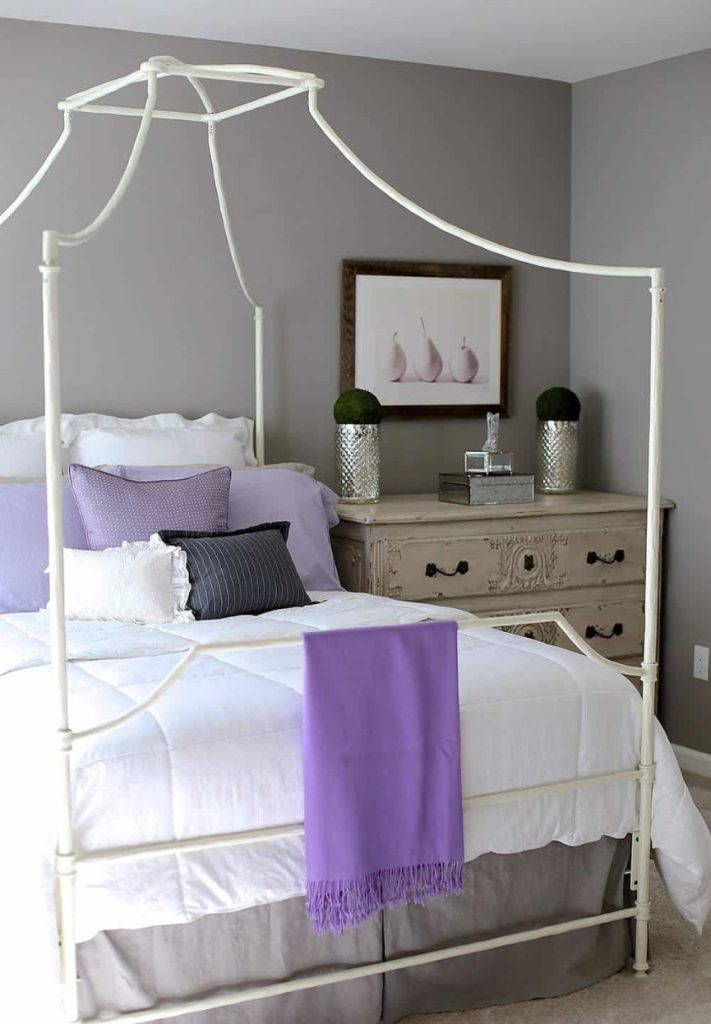 Modern Light Purple and Grey Bedroom Ideas