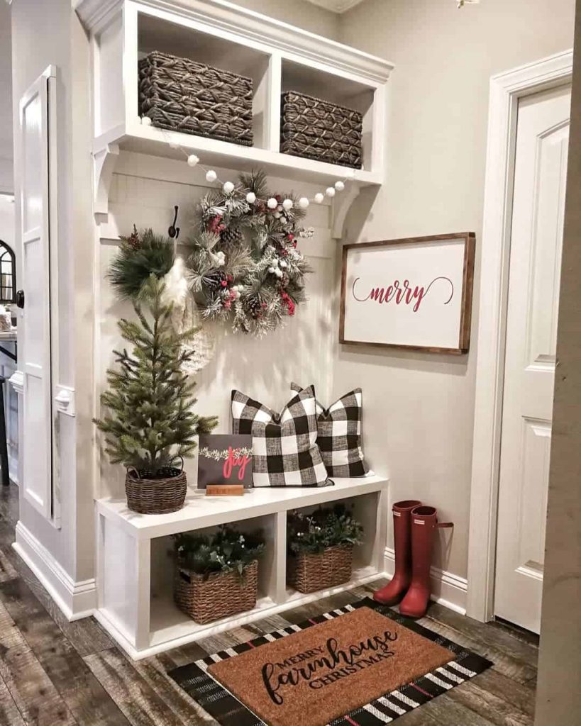 built in entryway in a small space
