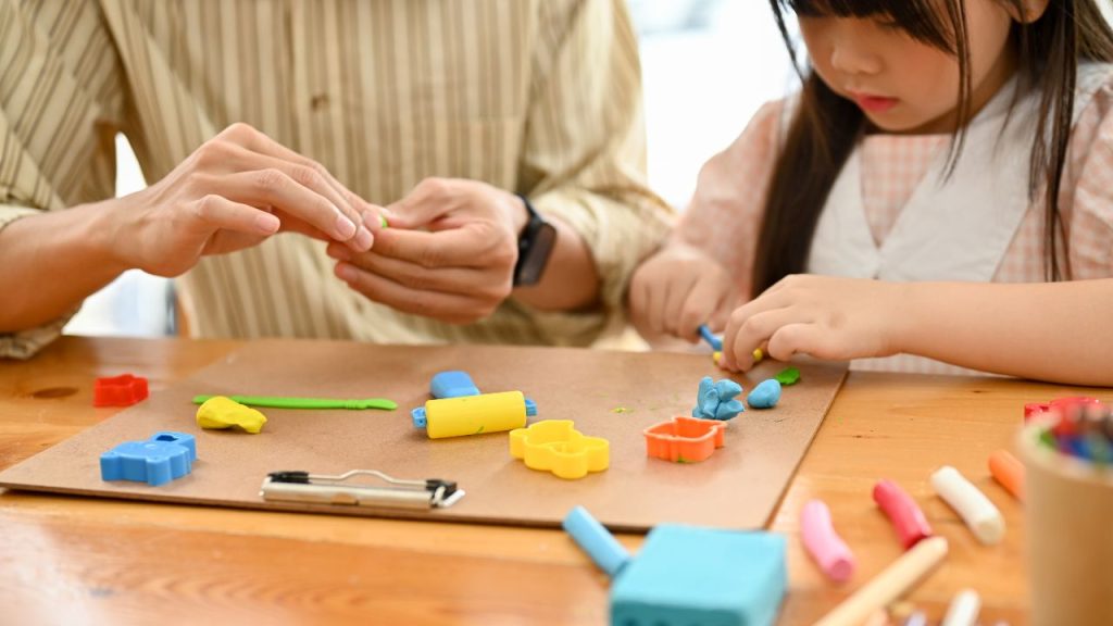 kids Make Playdough Creations