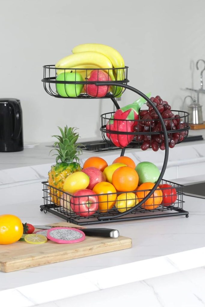 3-Tier Round and Square Fruit Basket