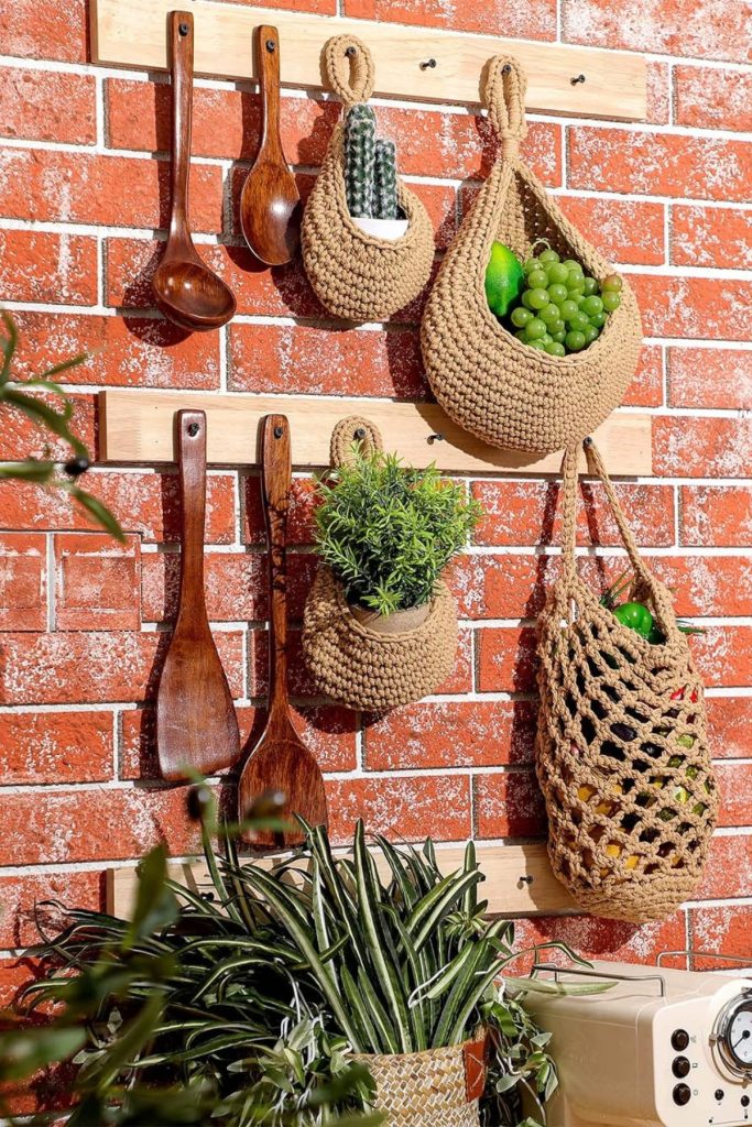 Boho Fruit Hanging Basket Set