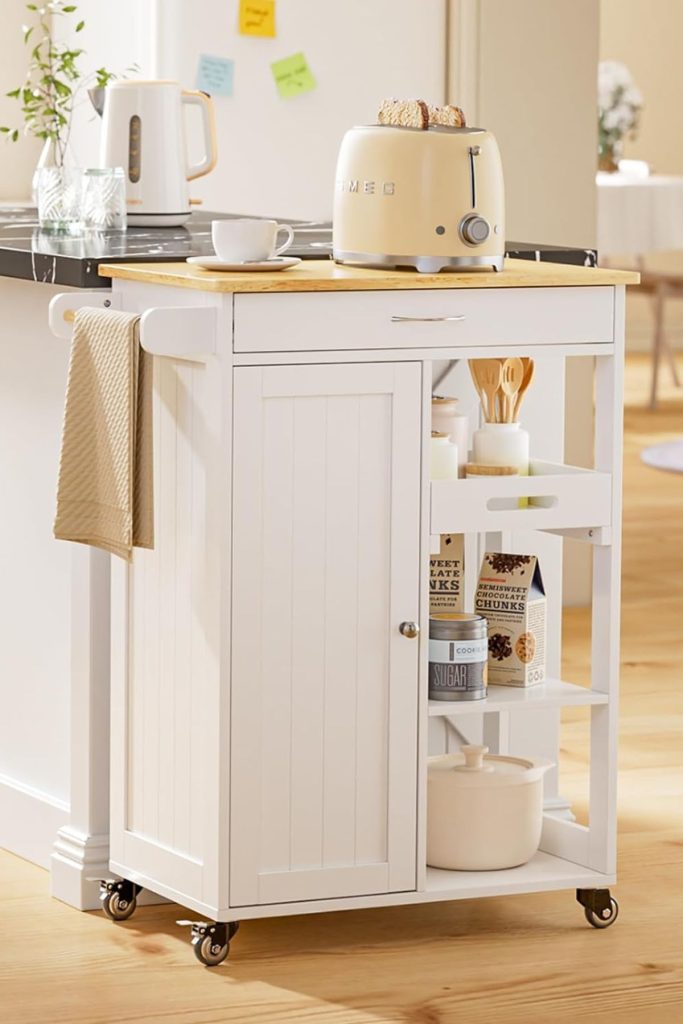 Kitchen Island Cart with Removable Tray