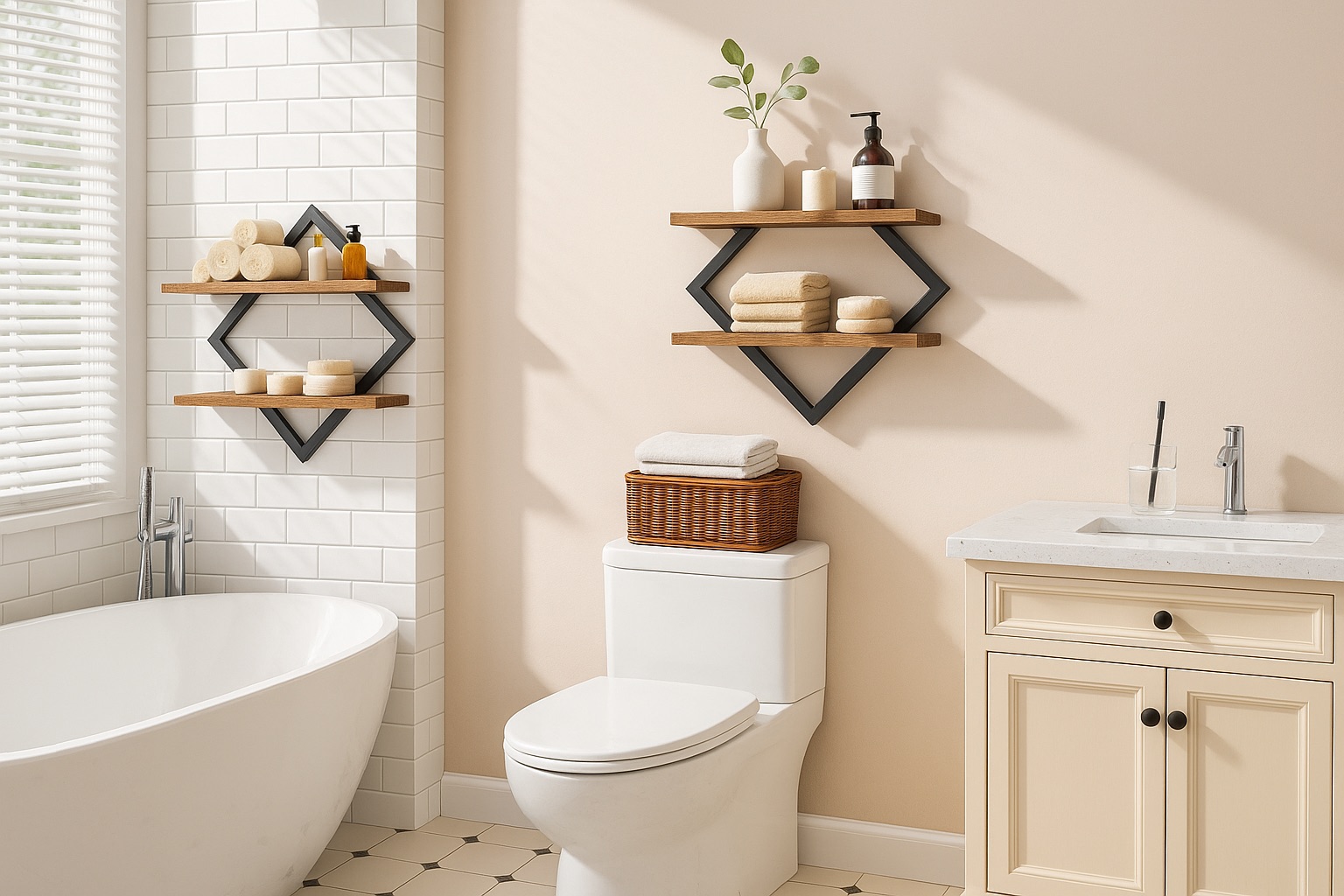 Bathroom Shelves Over Toilet for Easy Storage and Style