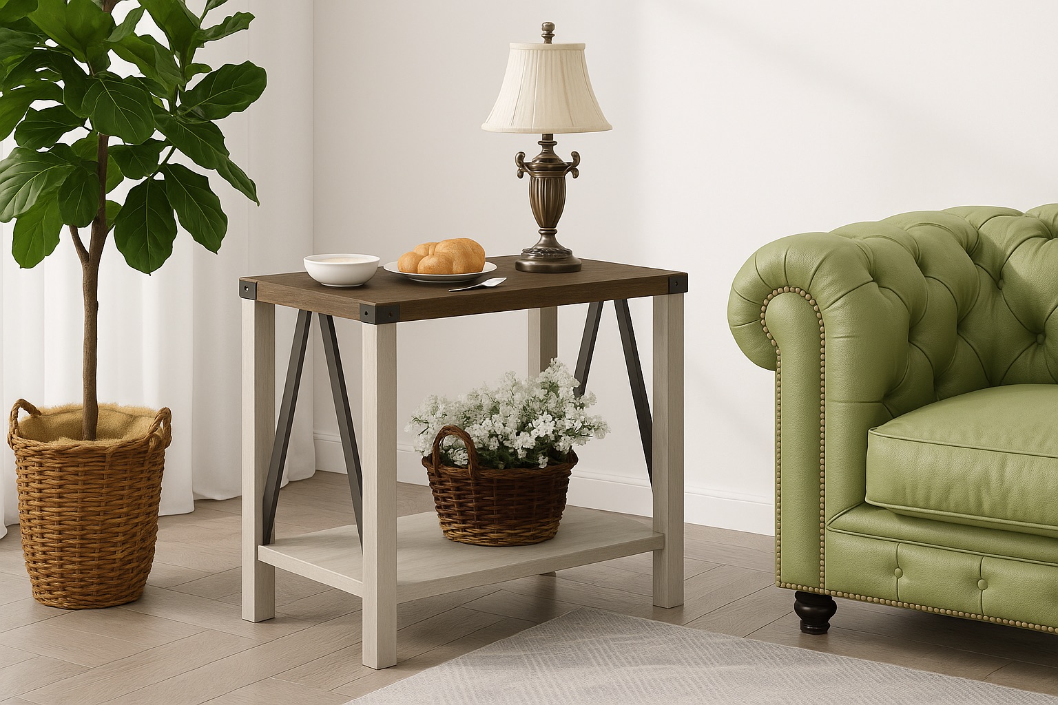 Best Farmhouse End Tables to Brighten Up Your Living Room