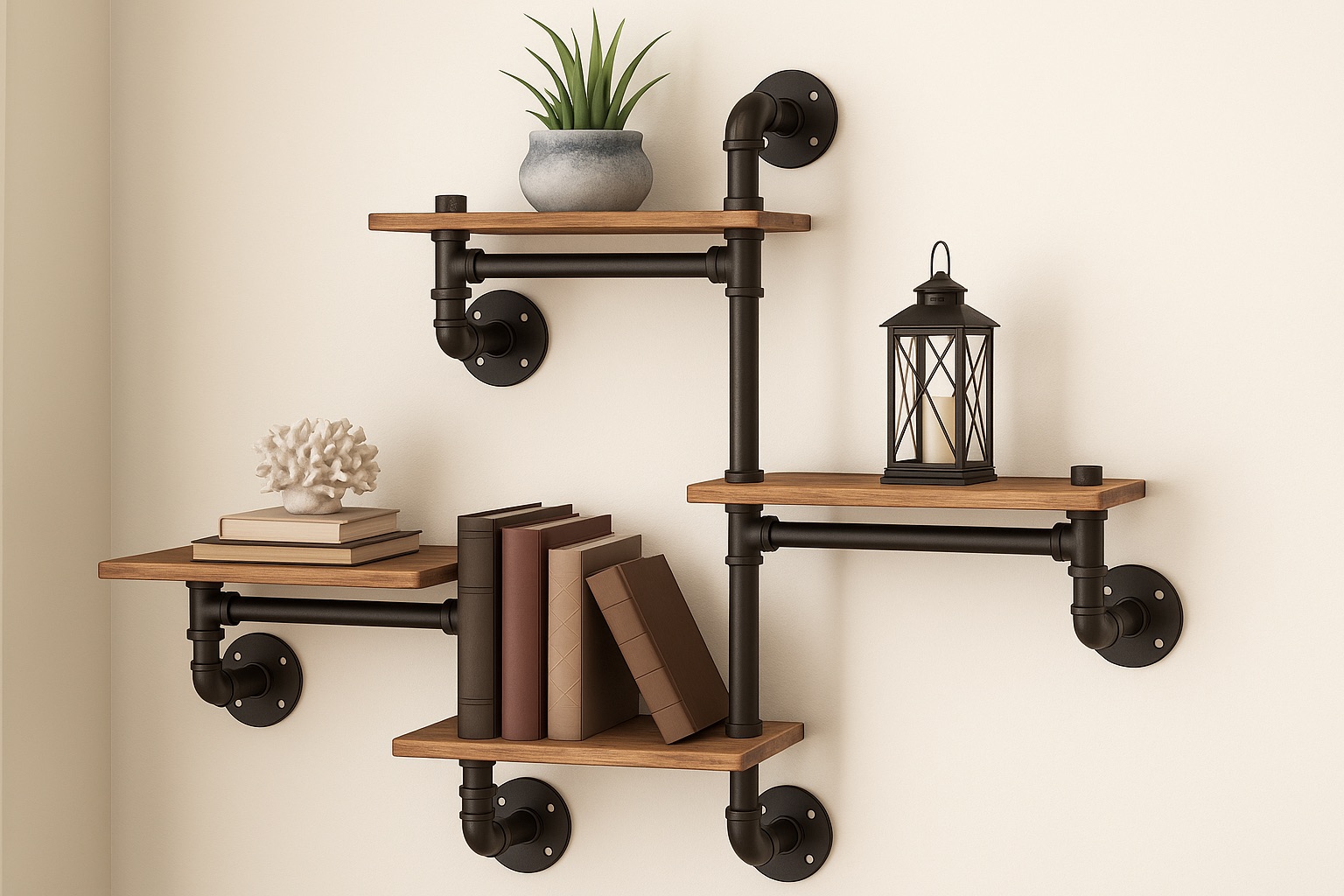 Industrial Floating Shelves for Stylish and Sturdy Storage