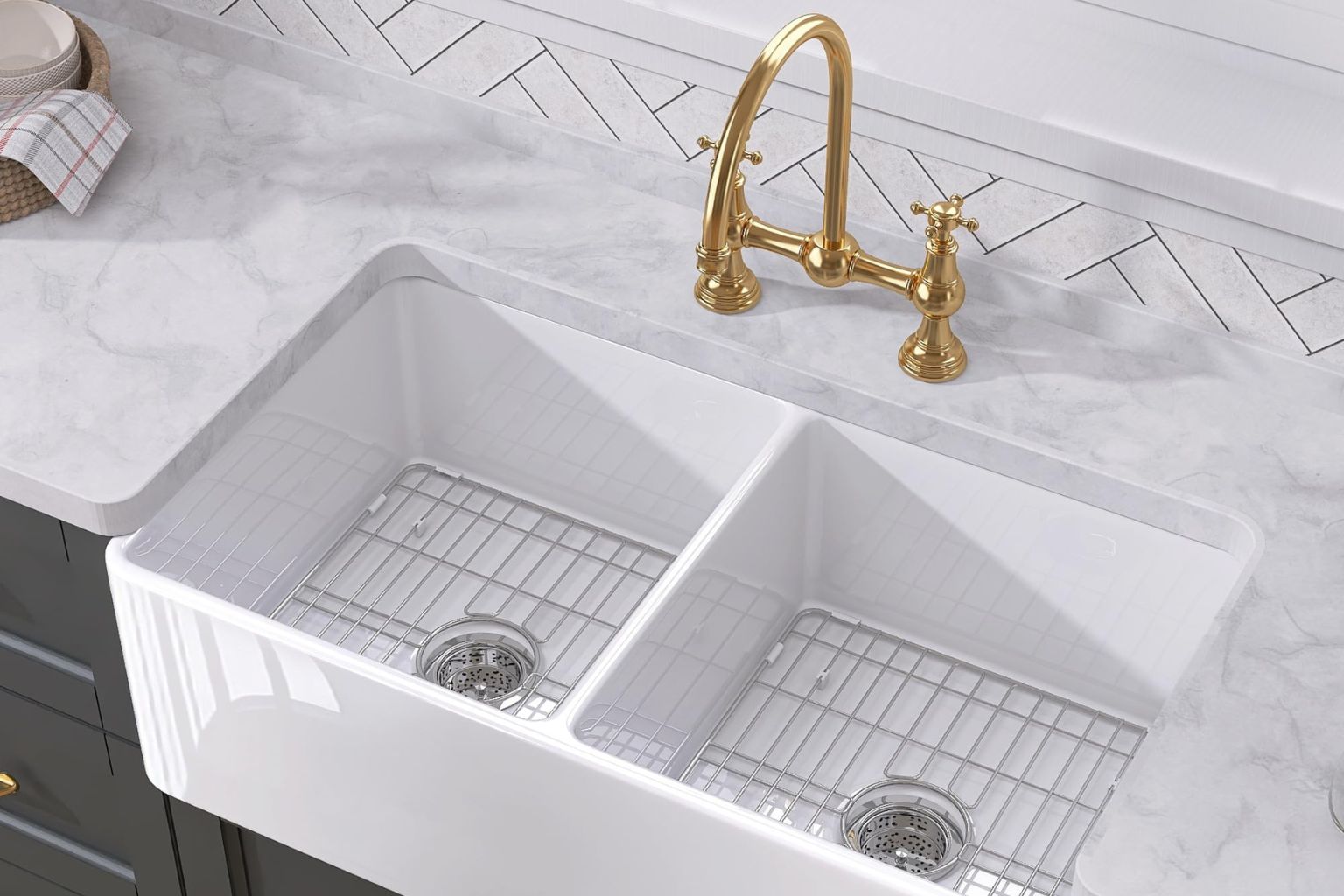 White Farmhouse Kitchen Sink Ideas to Freshen Up Your Space